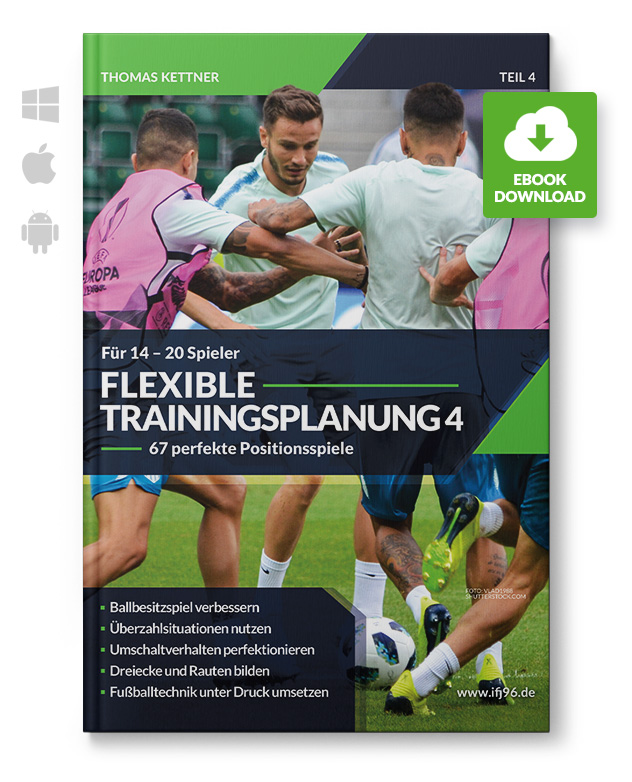 Flexible-Trainingsplanung-4_eBook_210122 Flexible Trainingsplanung 4 - Positionsspiele für 14 bis 20 Spieler (eBook)
