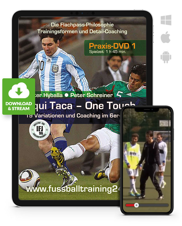 Tiqui Taca - One Touch - 19 Variationen und Coaching im 6er-Gitter (Download)