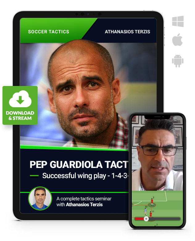 Pep Guardiola Tactics - Successful wing play - 1-4-3-3 (Download)