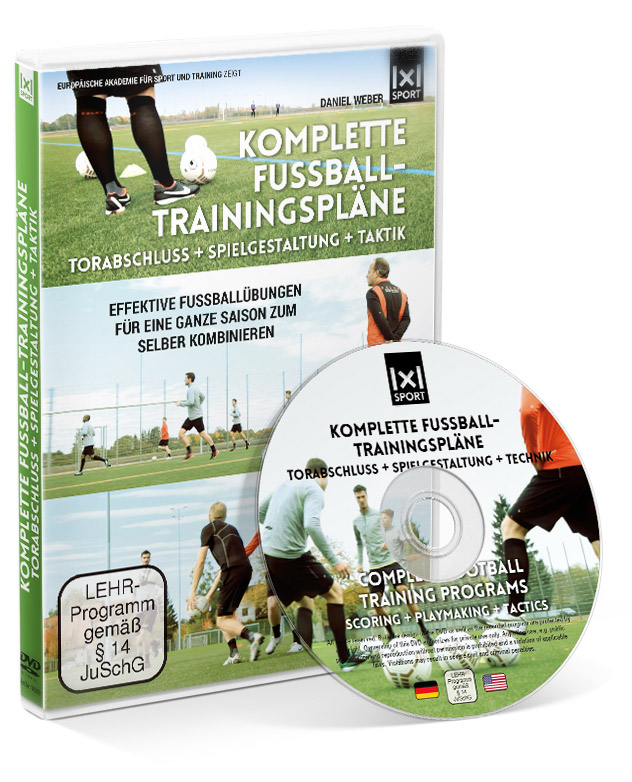 Komplette Fußball - Trainingspläne / Torabschluss + Spielgestaltung + Taktik (DVD)
